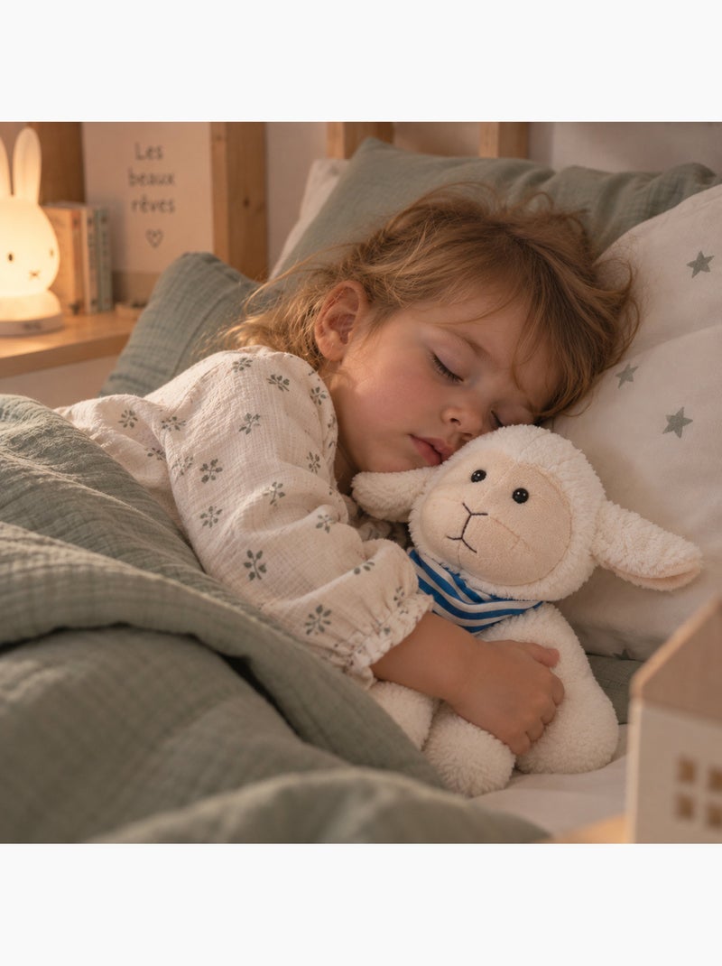 Bouillotte sèche mouton en peluche déhoussable chaud ou froid Blanc - Kiabi