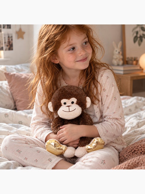 Bouillotte sèche singe en peluche déhoussable chaud ou froid - Kiabi Bouillotte sèche singe en peluche déhoussable chaud ou froid - Kiabi