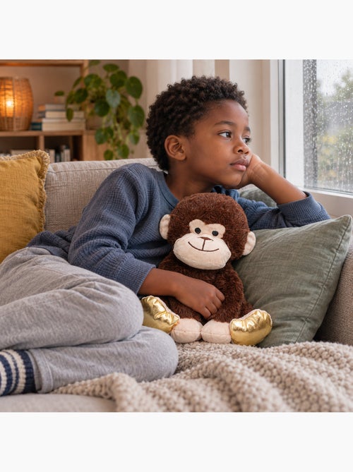 Bouillotte sèche singe en peluche déhoussable chaud ou froid - Kiabi Bouillotte sèche singe en peluche déhoussable chaud ou froid - Kiabi