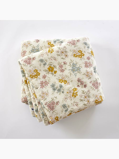 Bout de lit double gaze de coton matelassé ava - Kiabi