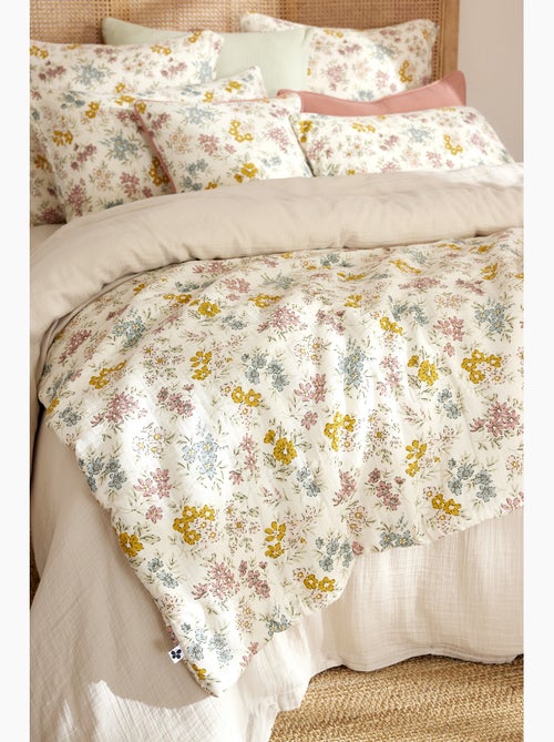 Bout de lit double gaze de coton matelassé ava - Kiabi