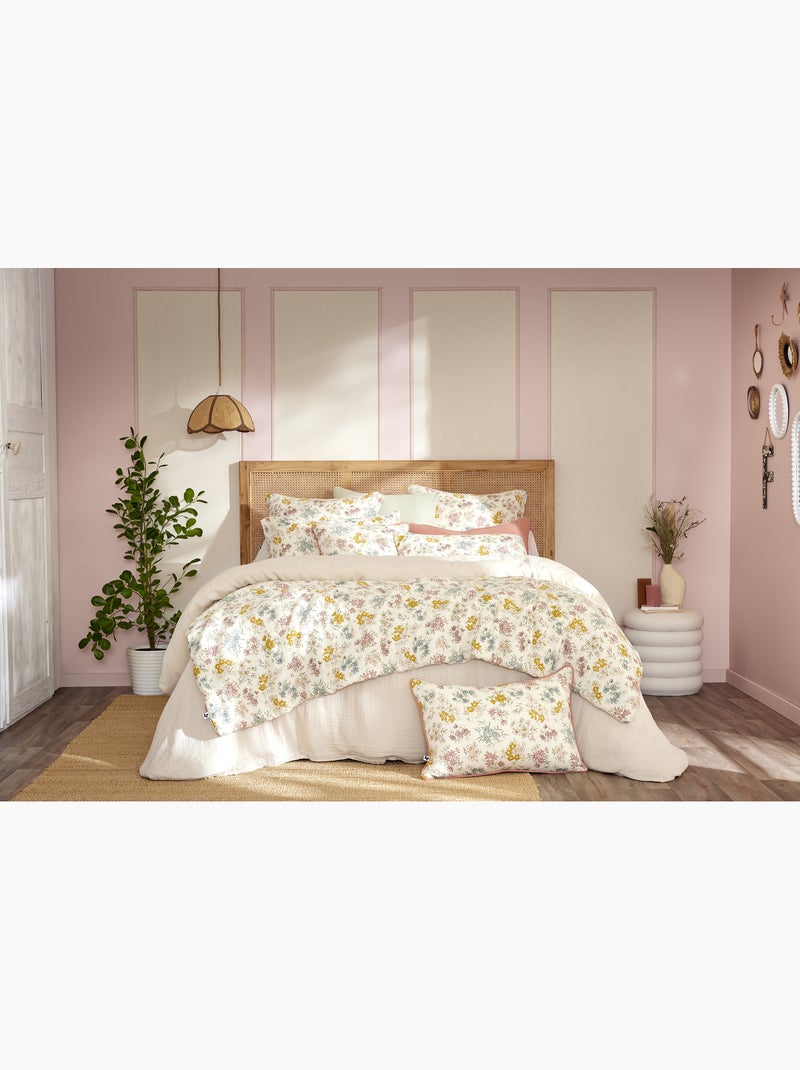 Bout de lit double gaze de coton matelassé ava Jaune - Kiabi