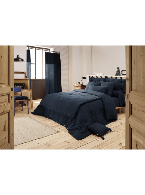 Bout de lit – double gaze de coton unie - finition pompon - gaïa - Kiabi Bout de lit – double gaze de coton unie - finition pompon - gaïa - Kiabi