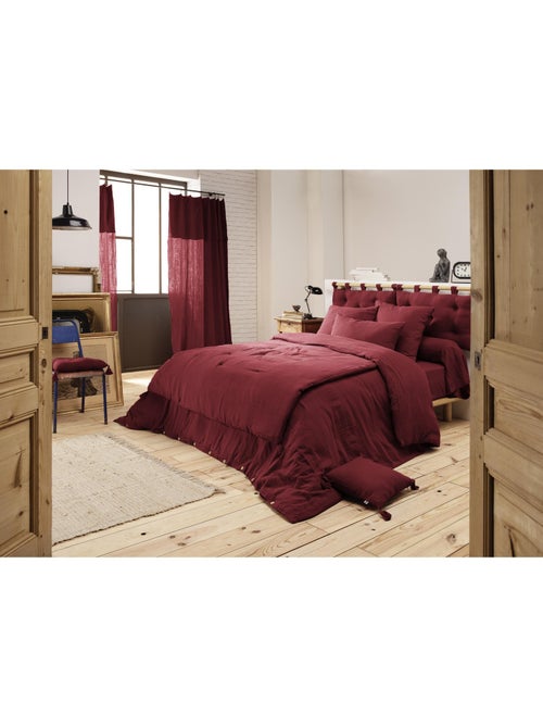 Bout de lit – double gaze de coton unie - finition pompon - gaïa - Kiabi Bout de lit – double gaze de coton unie - finition pompon - gaïa - Kiabi