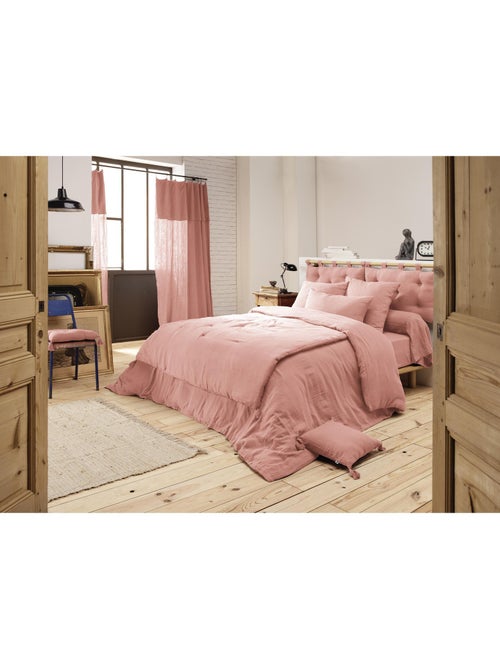 Bout de lit – double gaze de coton unie - finition pompon - gaïa - Kiabi Bout de lit – double gaze de coton unie - finition pompon - gaïa - Kiabi