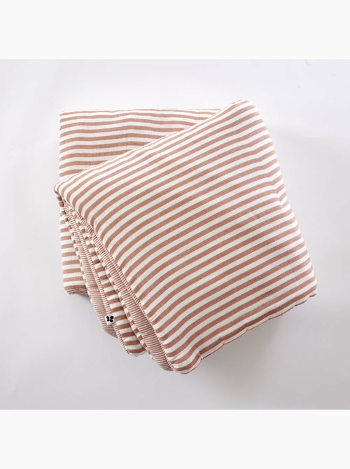Bout de lit réversible gaze de coton tissée teinte livia - Kiabi