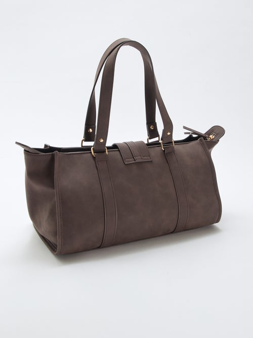 Bowling handtas met slotdetail - Kiabi