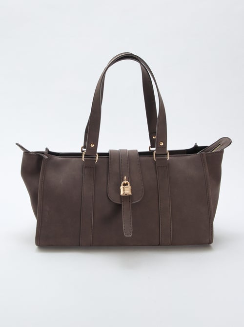 Bowling handtas met slotdetail - Kiabi