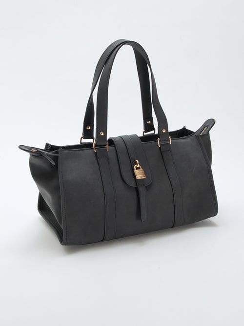 Bowling handtas met slotdetail - Kiabi