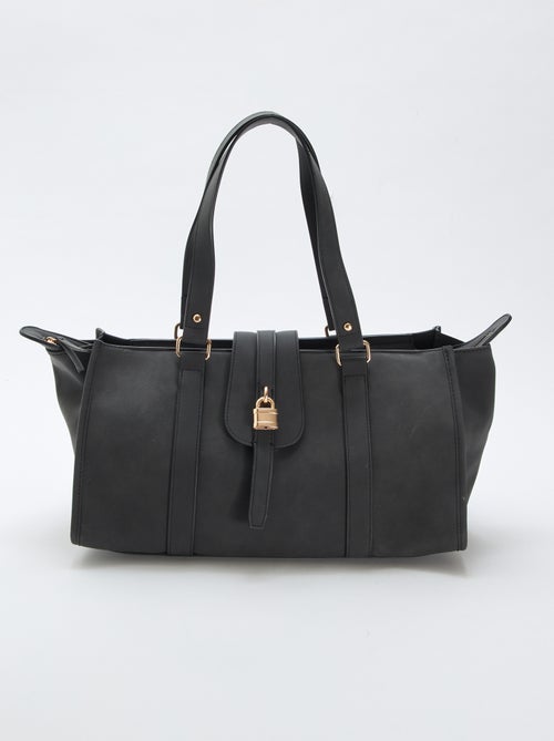 Bowling handtas met slotdetail - Kiabi