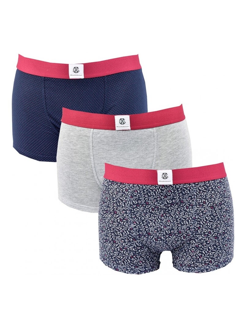 Boxer CXL By LACROIX X3 - Pack de 3 Gris Bleu marine - Kiabi