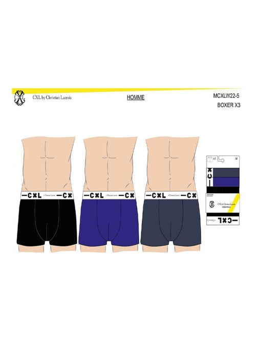 Boxer CXL By LACROIX X3 - Pack de 3 - Kiabi