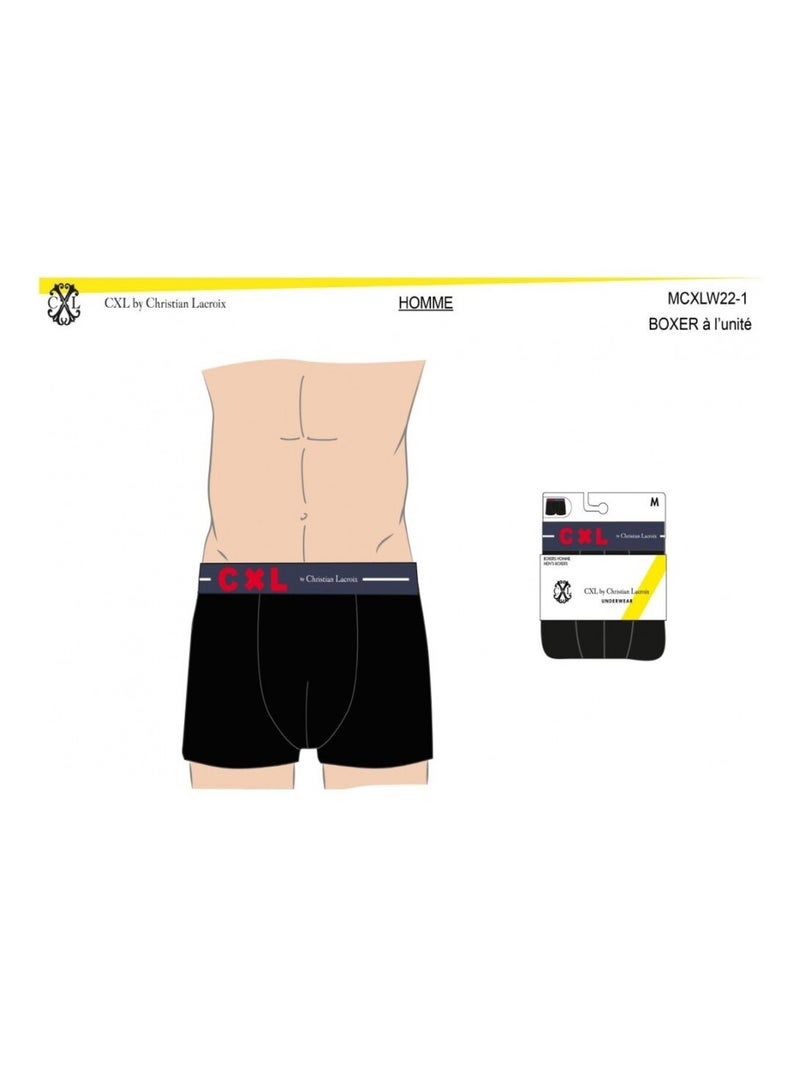 Boxer CXL By LACROIX X3 - Pack de 3 Noir Rouge Bleu - Kiabi