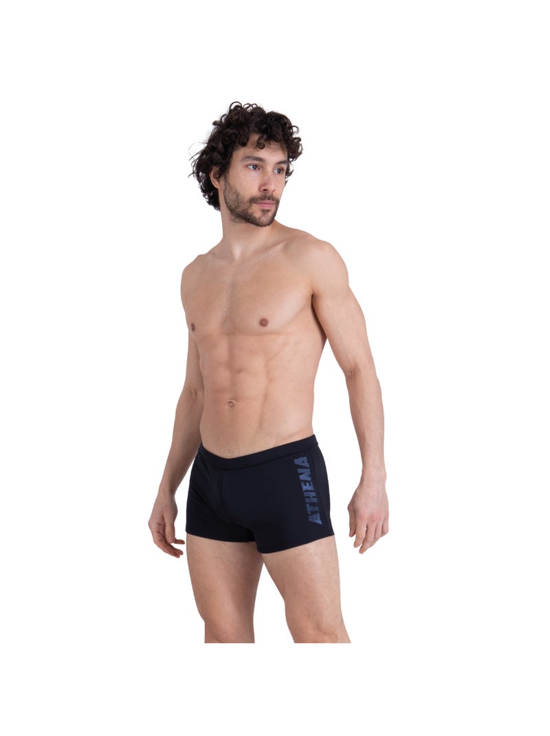 Boxer de bain homme sport sérigraphie athena Noir Bleu - Kiabi