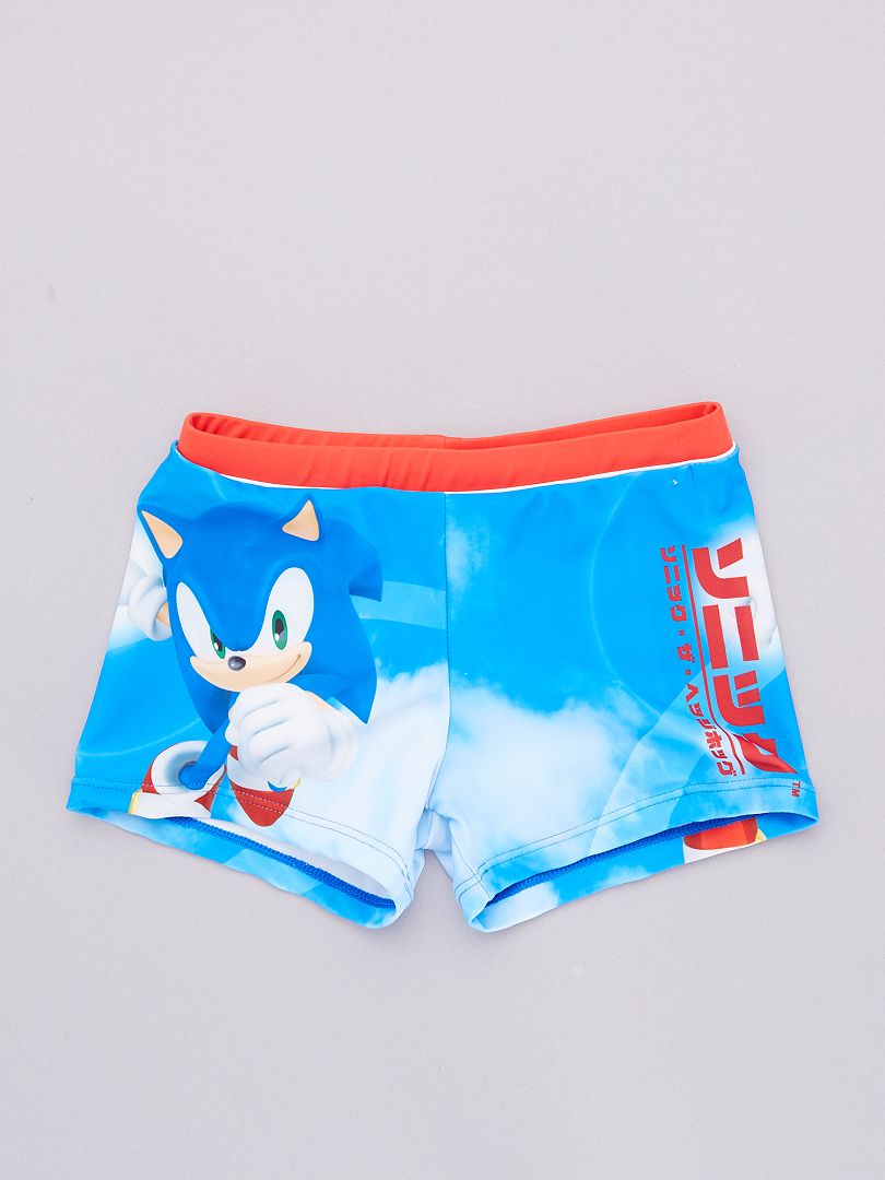 Boxer de bain stretch 'Sonic' 'Sega' rouge - Kiabi