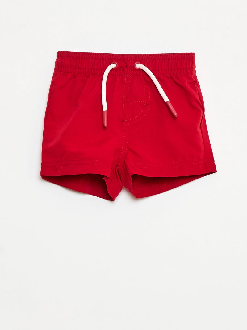 Boxer de bain uni Rouge - Kiabi