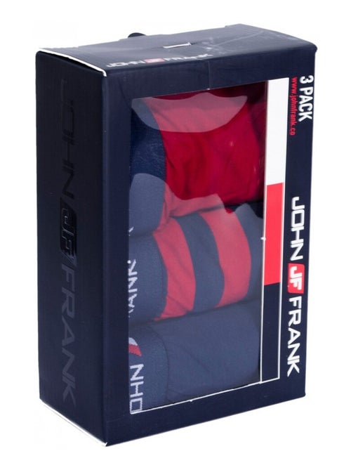 Boxer Homme JOHN FRANK  - Pack de 3 - Kiabi