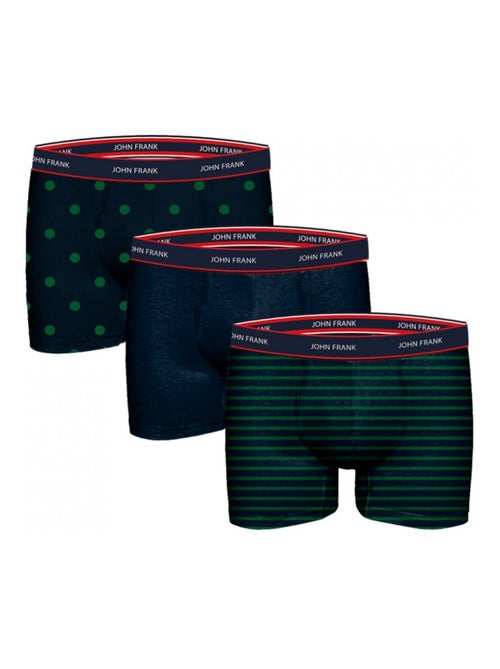 Boxer Homme JOHN FRANK  - Pack de 3 - Kiabi