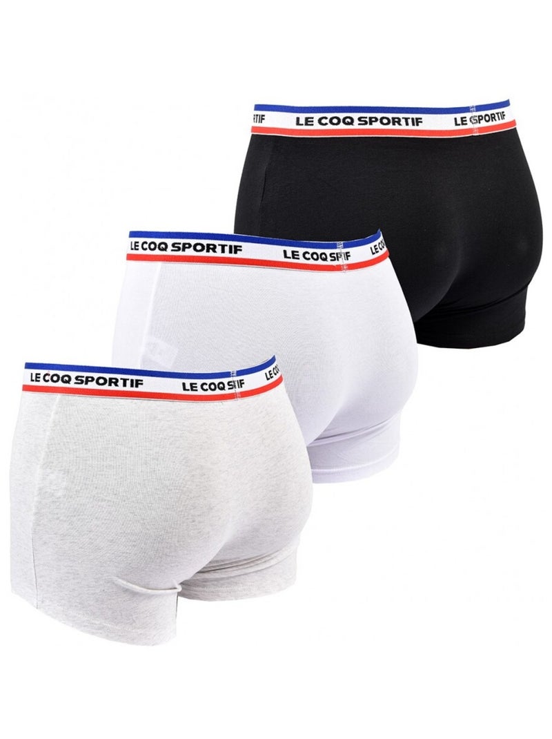 Boxer Homme LE COQ SPORTIF - Pack de 3 Noir Blanc Gris - Kiabi