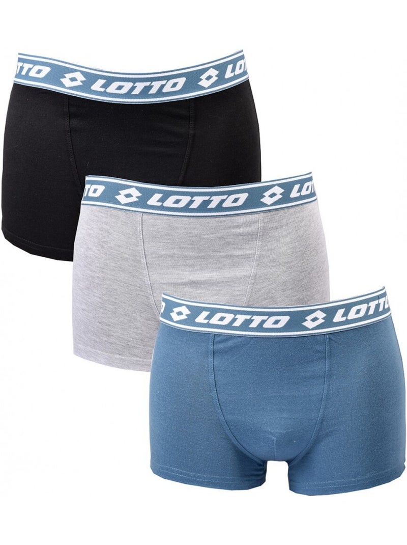 Boxer homme LOTTO - Pack de 3 Bleu Gris clair Gris - Kiabi