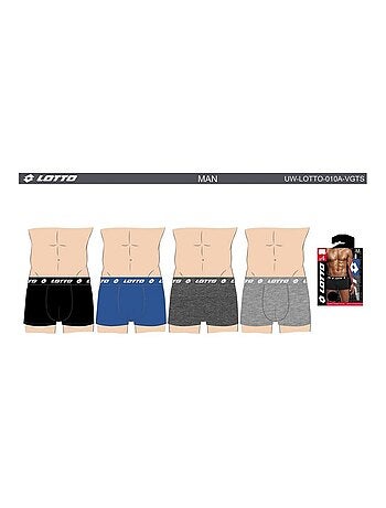 Boxer homme LOTTO - Pack de 4