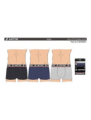 Boxer homme LOTTO - Pack de 9
