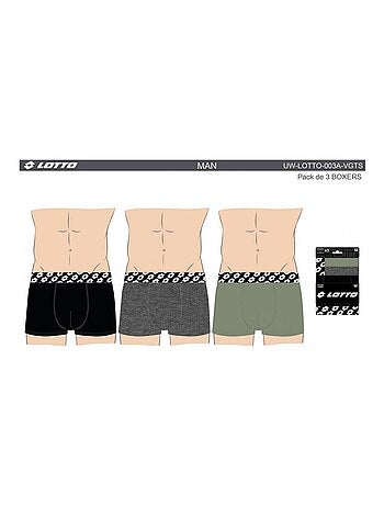 Boxer homme LOTTO - Pack de 9