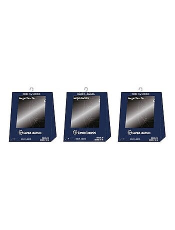 Boxer homme sergio tacchini lot de 3 pack cadeaux - pack de 3