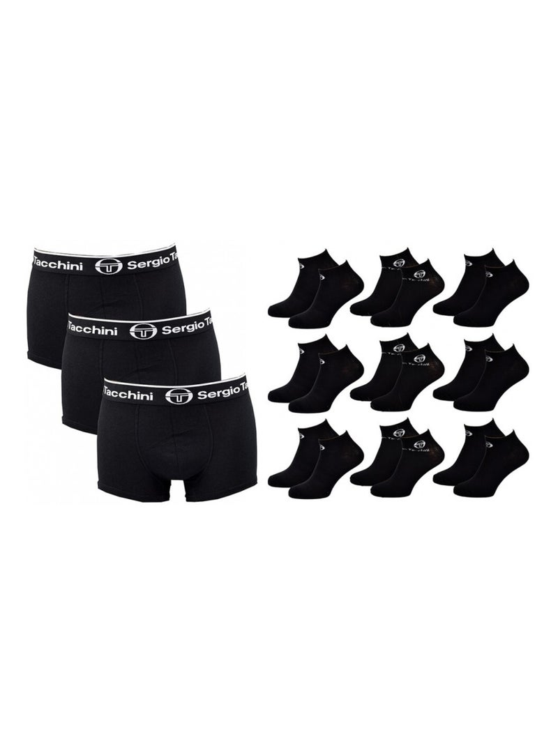 Boxer homme sergio tacchini lot de 3 pack cadeaux - pack de 3 Multicolore - Kiabi