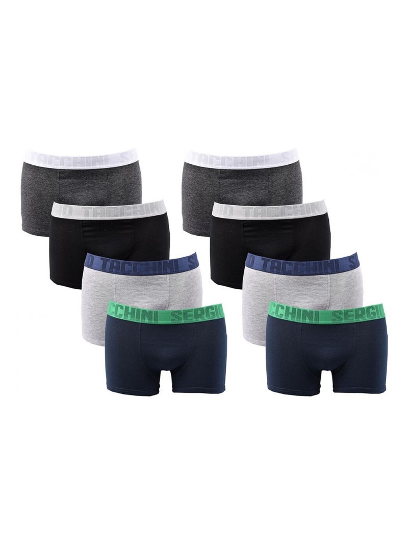 Boxer Homme SERGIO TACCHINI Lot de 8 - Pack de 8 Multicolore - Kiabi