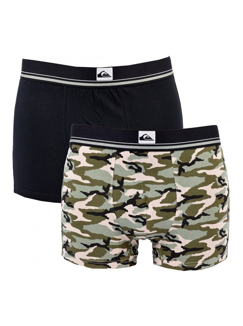 Boxer Junior QUIKSILVER - Pack de 2 Noir Kaki - Kiabi