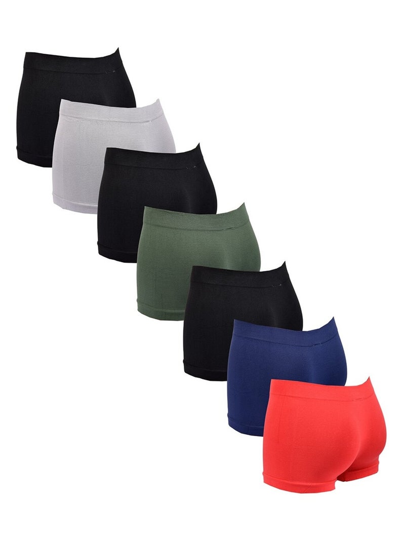 Boxer KAPPA sans Couture Pack de 7 SEAMLESS0508 Noir Multicolore Gris - Kiabi
