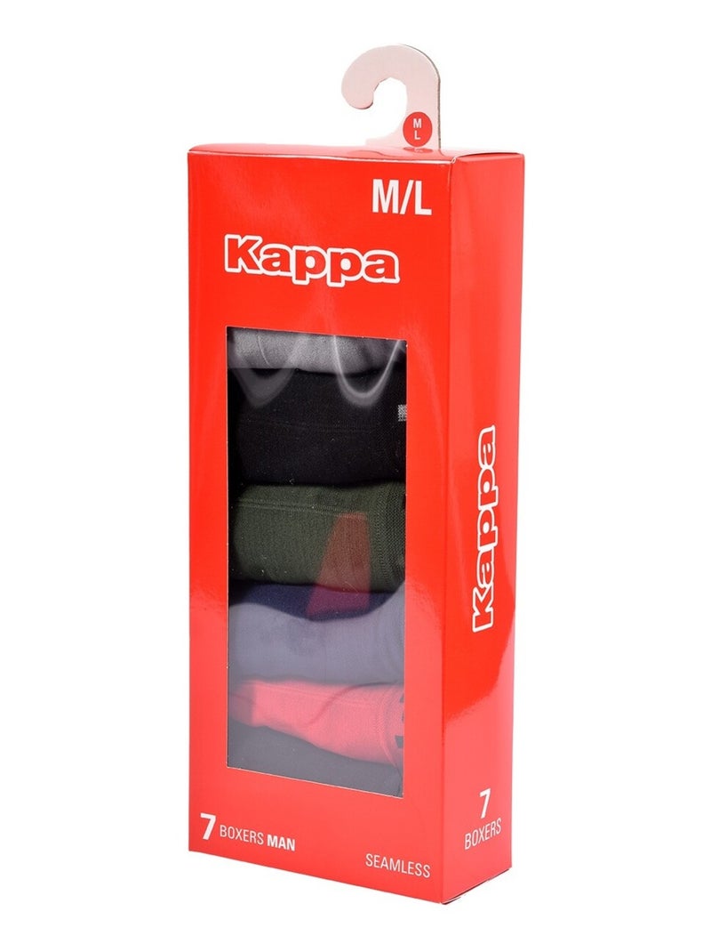 Boxer KAPPA sans Couture Pack de 7 SEAMLESS0508 Noir Multicolore Gris - Kiabi