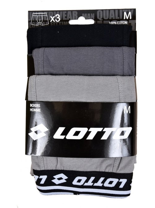 Boxer lotto pour homme 100% coton - pack de 3 - Kiabi