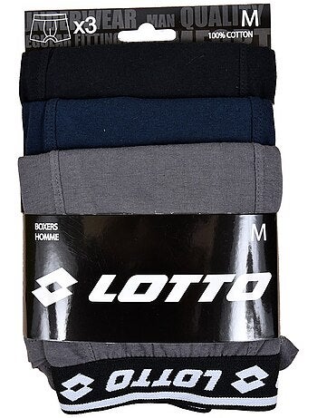 Boxer LOTTO pour Homme 100% COTON - Pack de 9