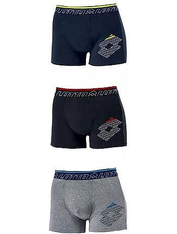 Boxer LOTTO pour Homme Qualité et Confort -Assortiment modèles photos selon arrivages - Pack de 3