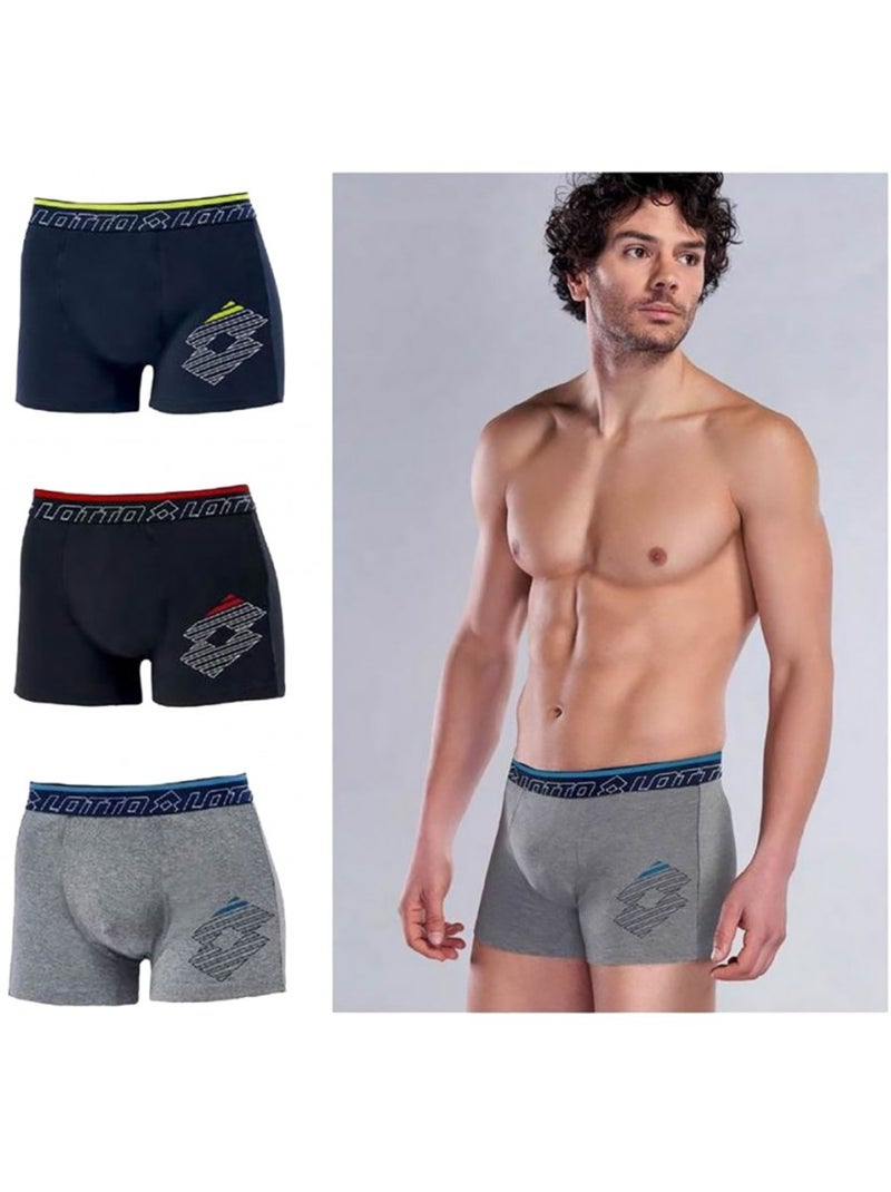 Boxer LOTTO pour Homme Qualité et Confort -Assortiment modèles photos selon arrivages- - Pack de 3 Multicolore - Kiabi