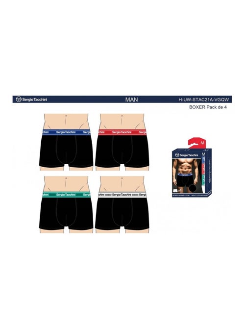Boxer SERGIO TACCHINI - Pack de 4 - Kiabi