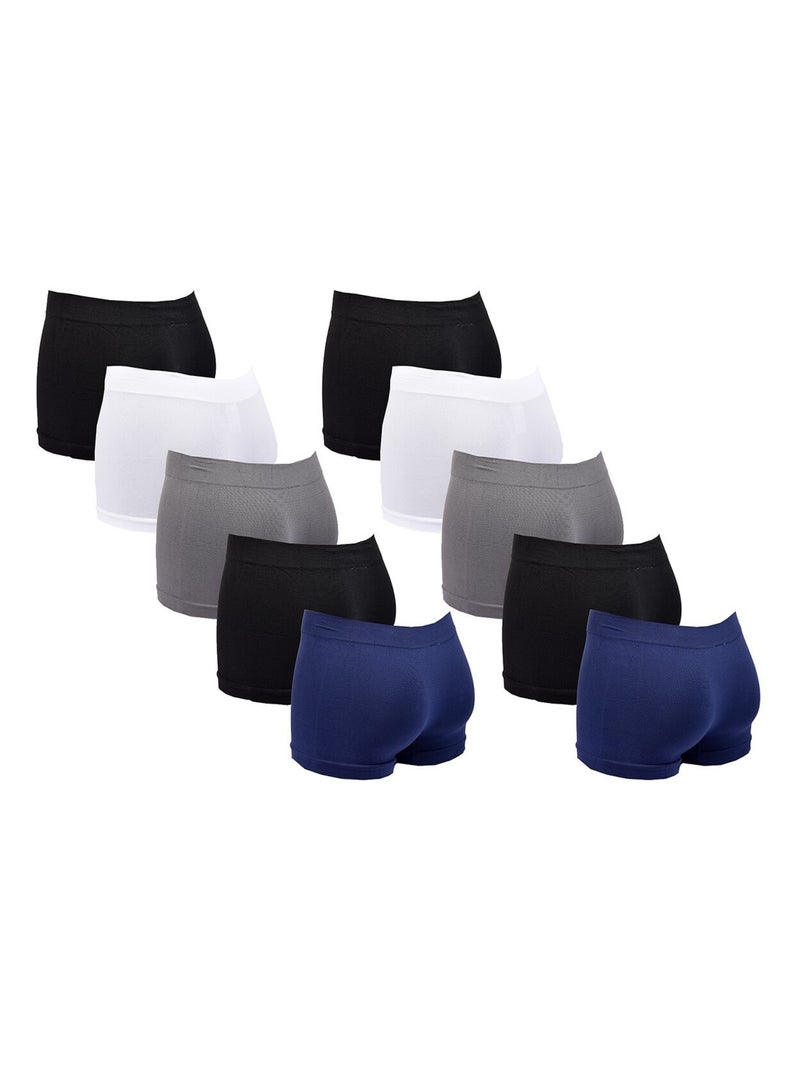 Boxer SERGIO TACCHINI sans Couture Pack de 10 SEAMLESS0608 Noir Blanc Gris - Kiabi