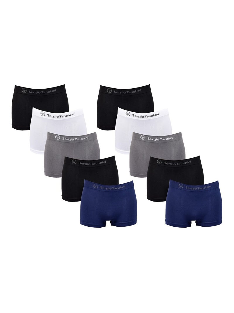 Boxer SERGIO TACCHINI sans Couture Pack de 10 SEAMLESS0608 Noir Blanc Gris - Kiabi