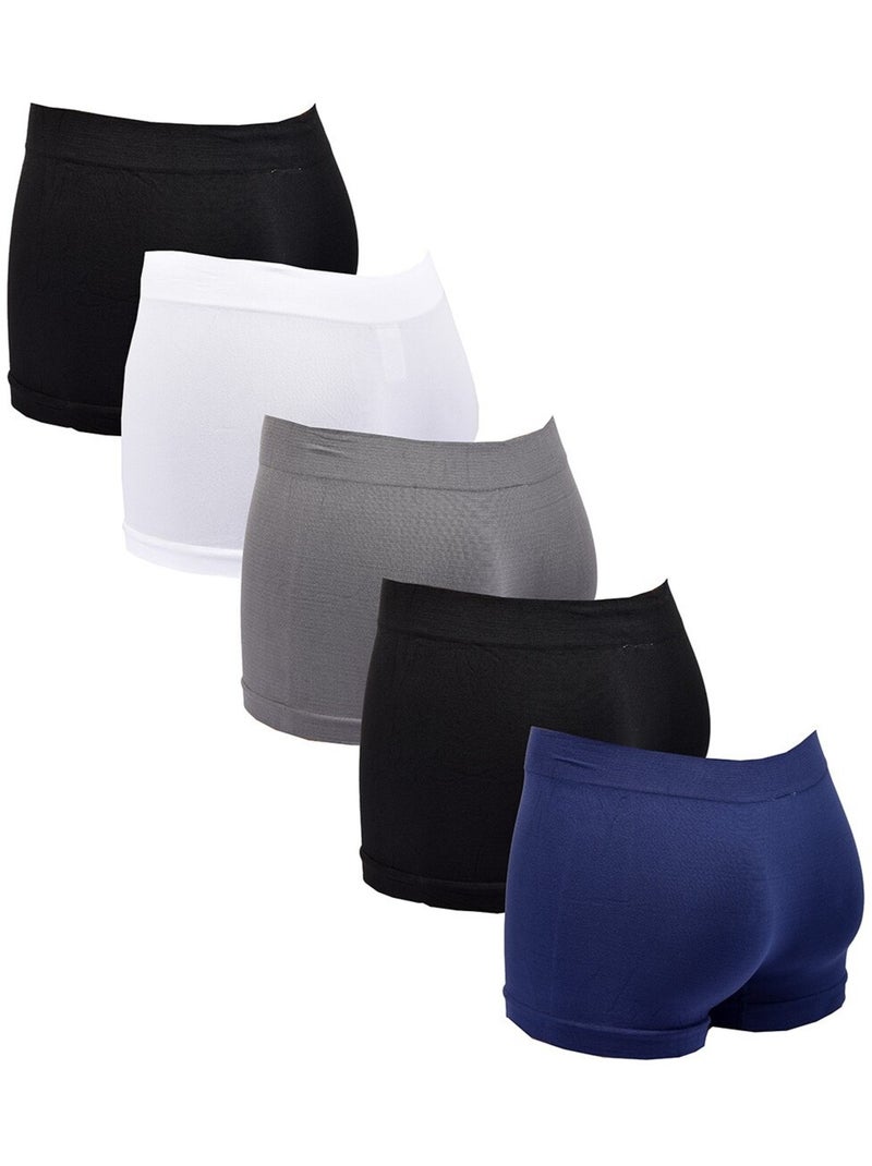 Boxer SERGIO TACCHINI sans Couture Pack de 5 SEAMLESS0608 Noir Blanc Gris - Kiabi