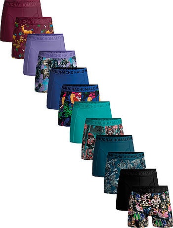 Boxers lot de 12 en coton premium Muchachomalo confort respirant et coupe parfaite