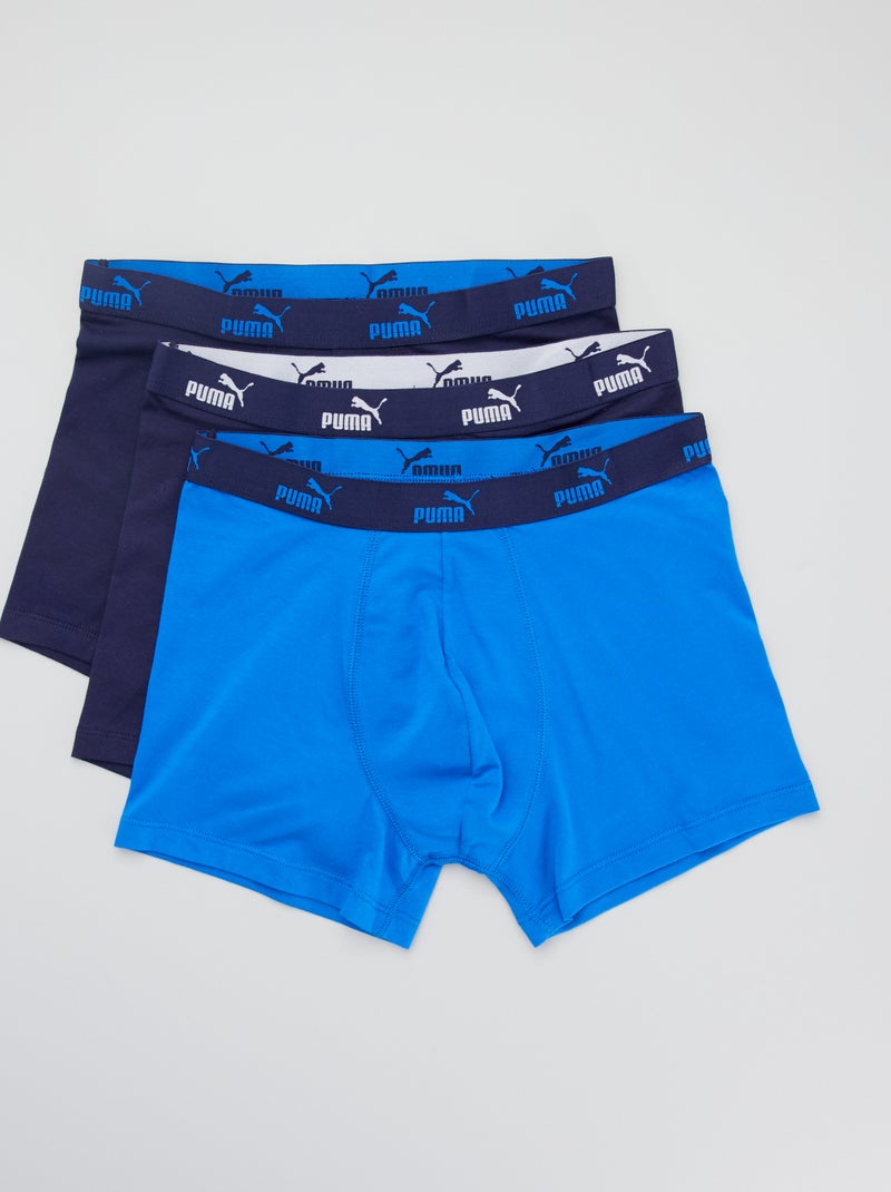 Boxers 'Puma' - Lot de 3 Bleu - Kiabi