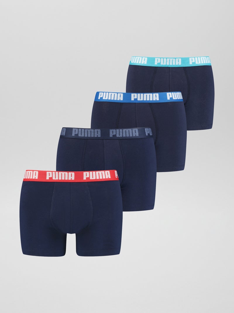 Boxers 'Puma' - Lot de 4 Bleu marine - Kiabi