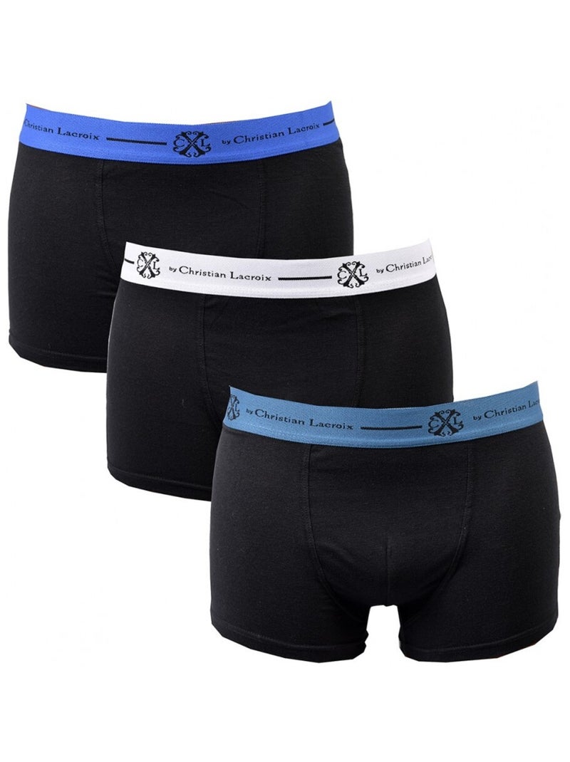 Boxershort CXL By LACROIX - Set van 3 Zwart Multicolor - Kiabi