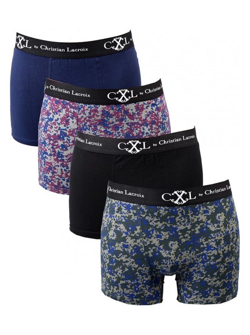 Boxershort CXL by LACROIX - Set van 4 Zwart Multicolor Blauw - Kiabi
