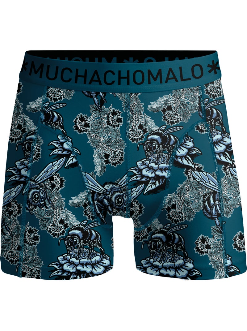 Boxershorts 12-pack premium katoen Muchachomalo ademend comfort en perfecte pasvorm Zwart/Blauw/Groen - Kiabi