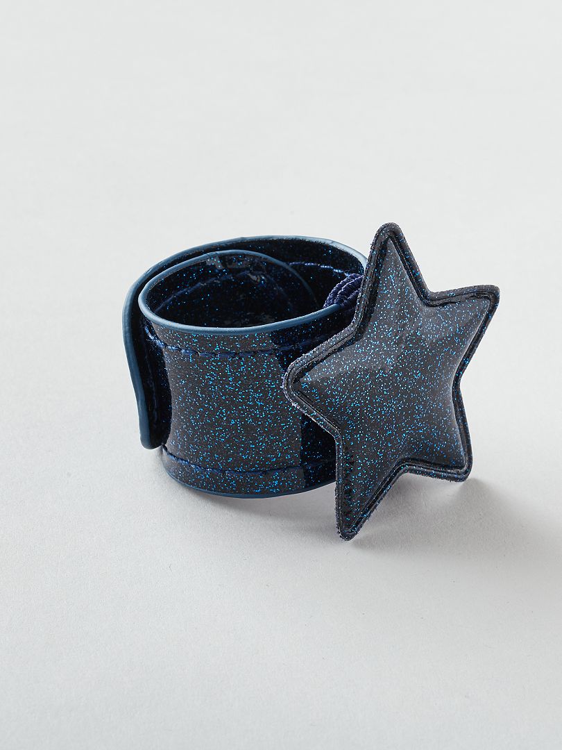 Bracelet clap 'étoile' bleu marine - Kiabi