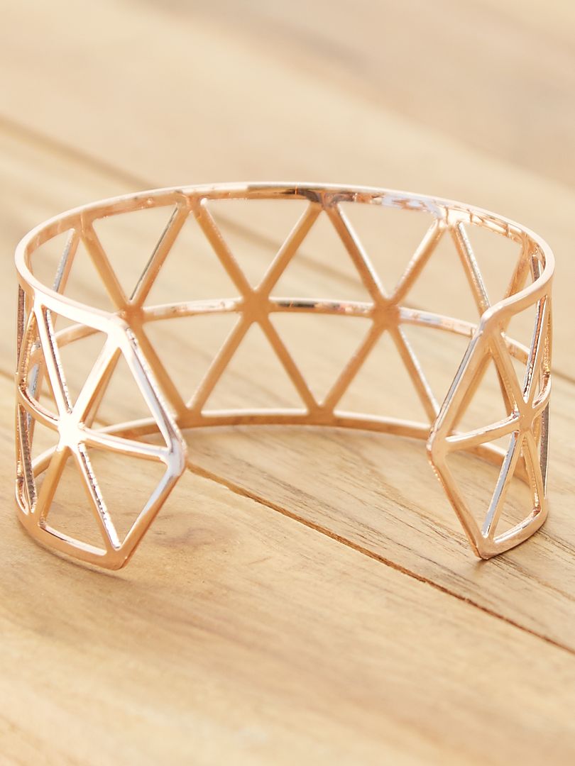 Bracelet Manchette En Métal Ajouré Argenté – Style Bohème, Ajustable, Occasion Bon état