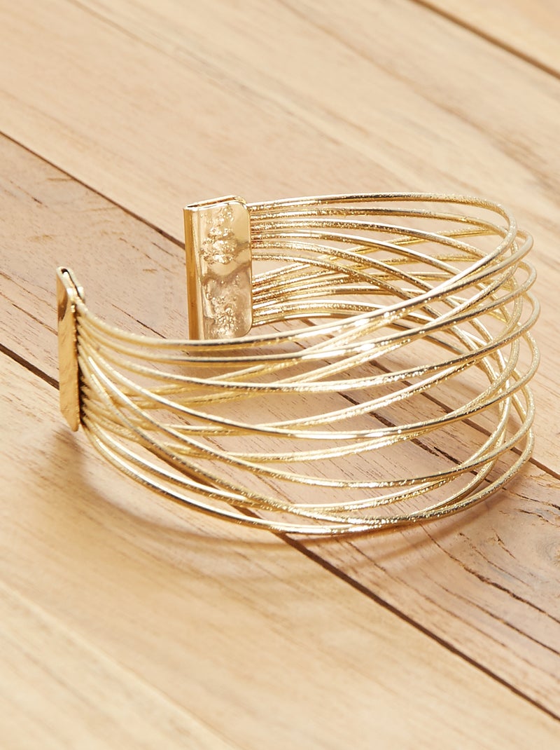 Bracelet manchette Doré - Kiabi